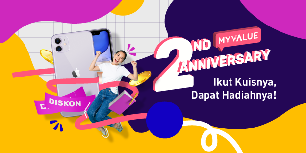 Kuis Berhadiah iPhone 11 Voucher Gramedia MyValue 2nd Anniversary