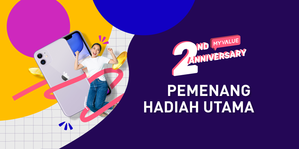 gambar iphone 11, voucher gramedia, MyValue 2nd Anniversary