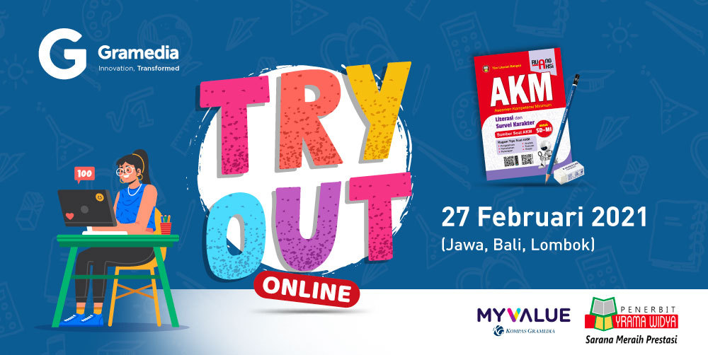 Article Banner Try Out AKM Online Penerbit Yrama Widya dan Gramedia MyValue 27 Februari 2021