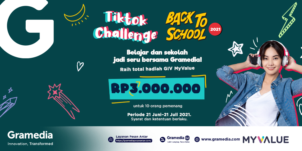 Article Banner TikTokChallenge Gramedia Back to School 21 Juni - 21 Juli 2021