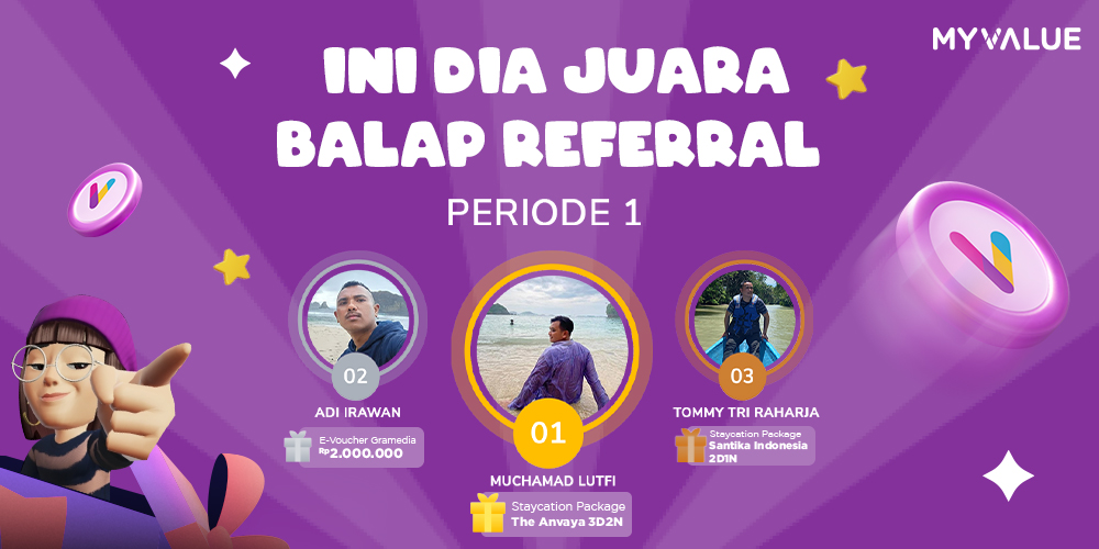 Winner Announcemet Balap Referral Periode 1: November 2022 - Februari 2023 MyValue Kompas Gramedia